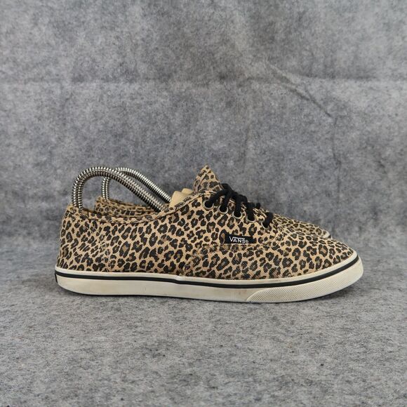 Vans Shoes Womens 7 Sneaker Authentic Low Pro Skate Casual Leopard Cheetah Brown - Picture 2 of 13